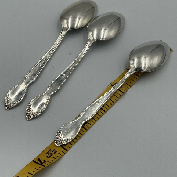 3 Qty Vintage Wm. Rogers Silver Lady Densmore Teaspoons 6 1/8 in Replacement - Picture 6 of 6